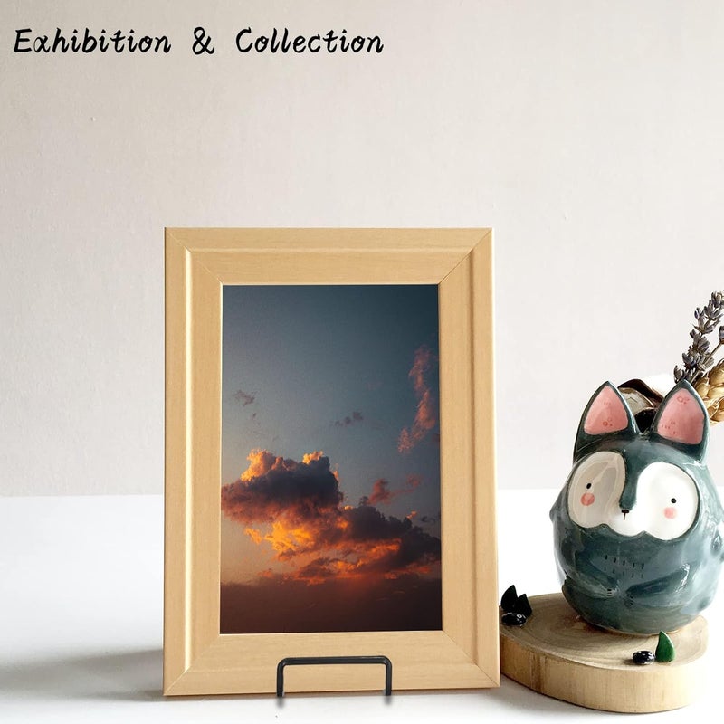 Decolore 4 Pack 6 Inch Black Picture Stands for Display Square Plate Holder Display Stand Frame Stand for Picture, Decorative Plate, Photo Easel and Artistic Work - Image 3